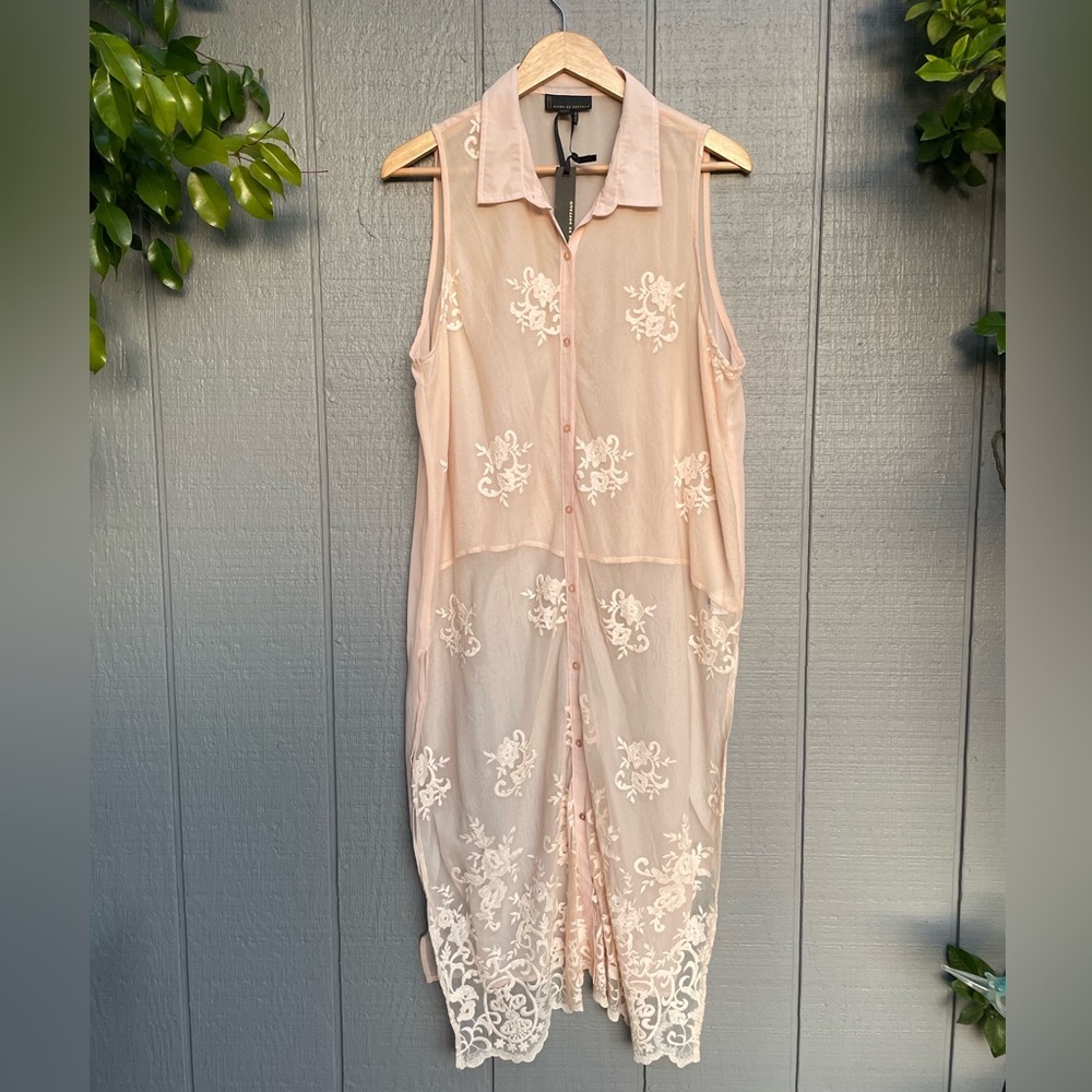 🍁 Jeans By Buffalo Duster Kimono Sheer lace Sz  XL
